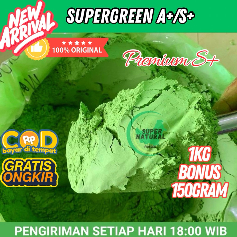 

Tepung Ultra Super Hijau Kualitas Gilingan Nano Grade S+