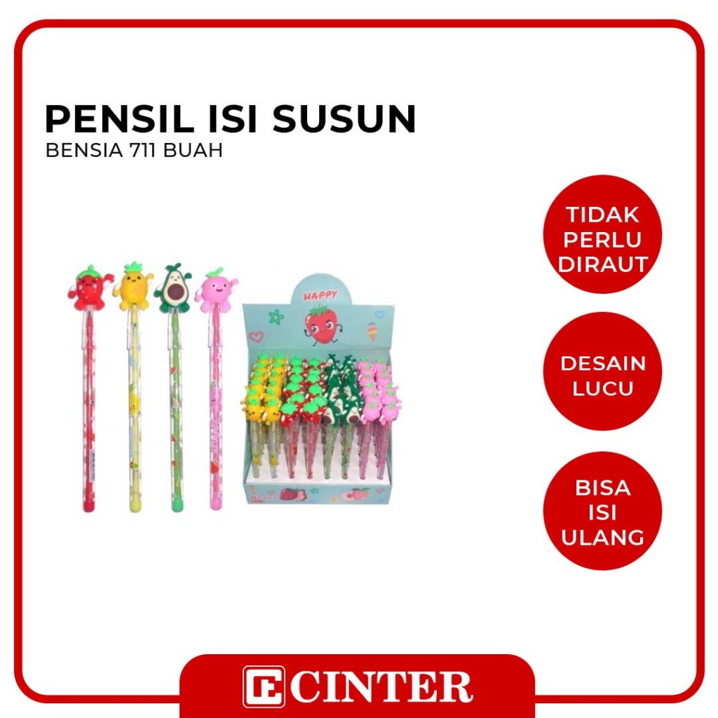 

BENSIA - PENCIL / PENSIL BENSIA / PENSIL SUSUN BUAH NO.711