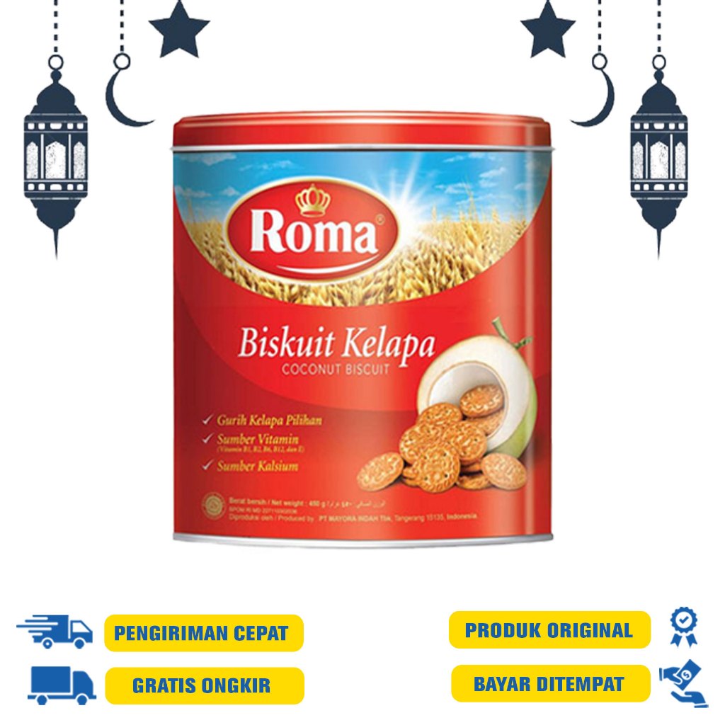 

ROMA KELAPA 345 GR KALENG | BISKUIT KALENG - RAMADAN EDITION