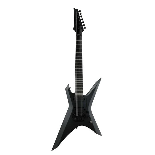 I01-XPTB720-BKF Ibanez Iron Label XPTB720-BKF 7-String Electric Guitar w/Bag, Black Flat
