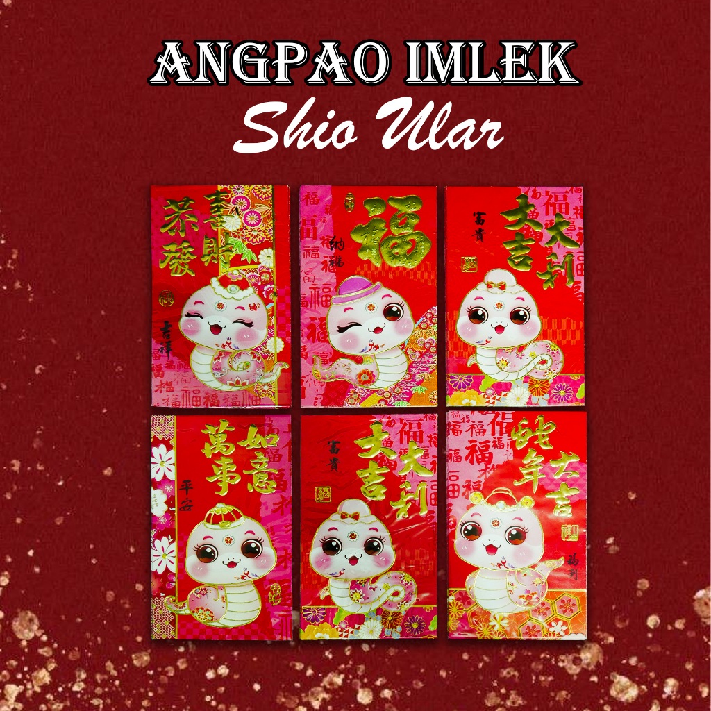 

ANGPAO IMLEK L PANJANG 2025 6PCS ANGPAU TAHUN ULAR AMPLOP KIONG HI KONGSI UANG MURAH LARGE SHIO LUCU CHINESE NEW YEAR TAHUN BARU