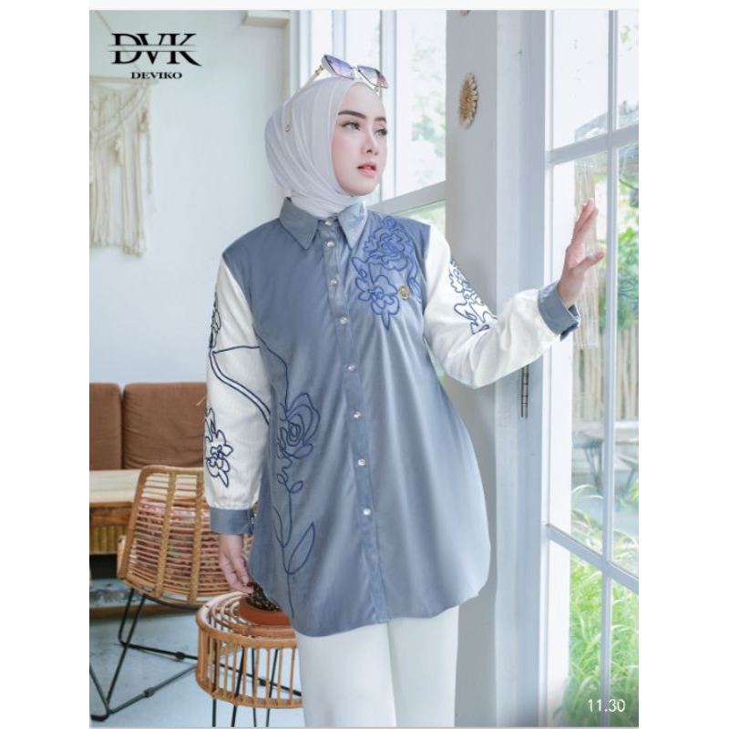 Atasan Kemeja Georgia Blouse dari DEVIKO Premium