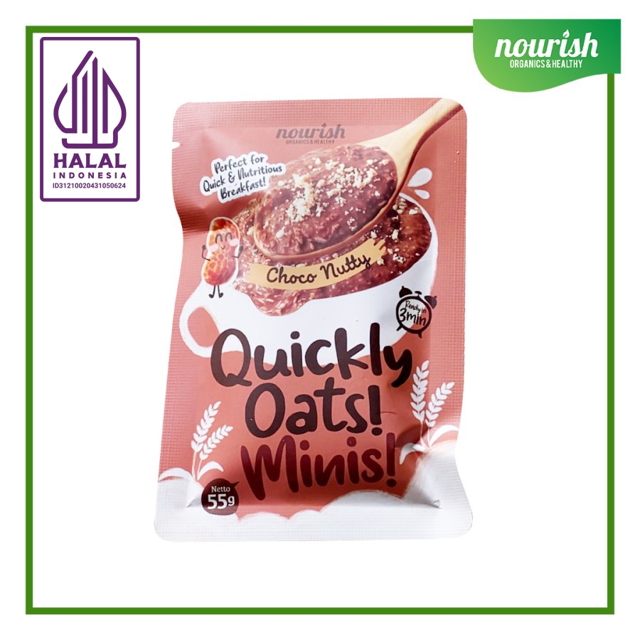 

Quickly Oats! Minis! Instant Oatmeal Choco Nutty Sachet 55gr