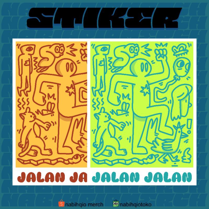 

STICKER JALAN JALAN STIKER DOODLE