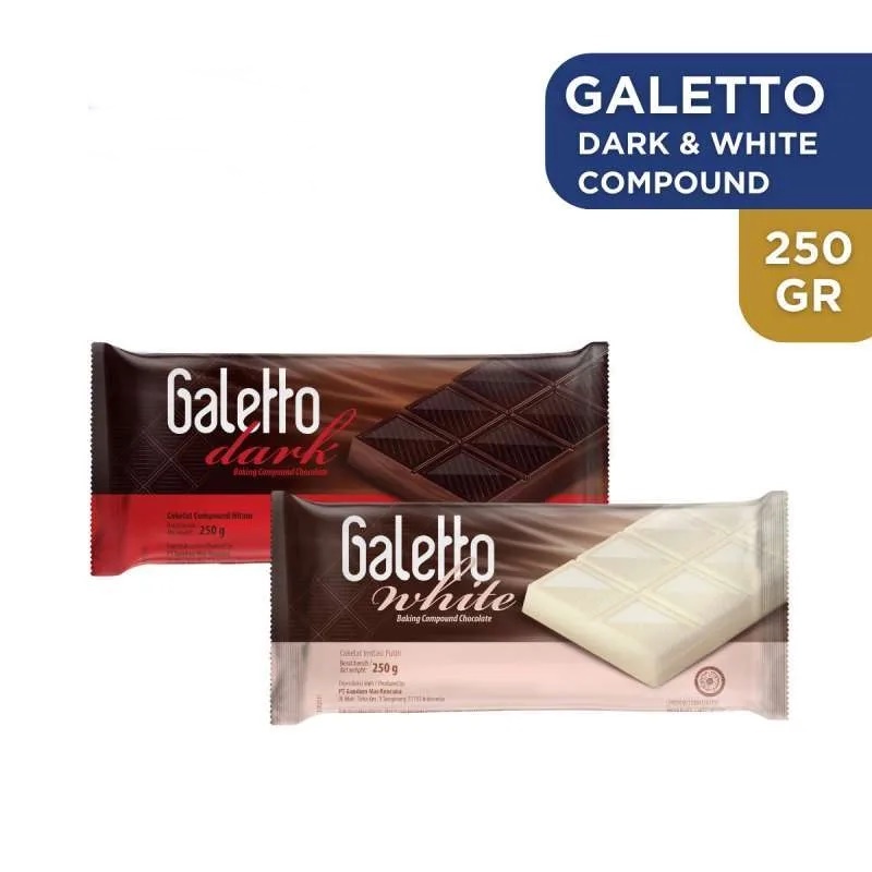 

Ukf5Pc6F4H (Kuliner.Kita) Coklat Cokelat Dark White Chocolate Dcc Galetto Compound 180Gr 180 Gr