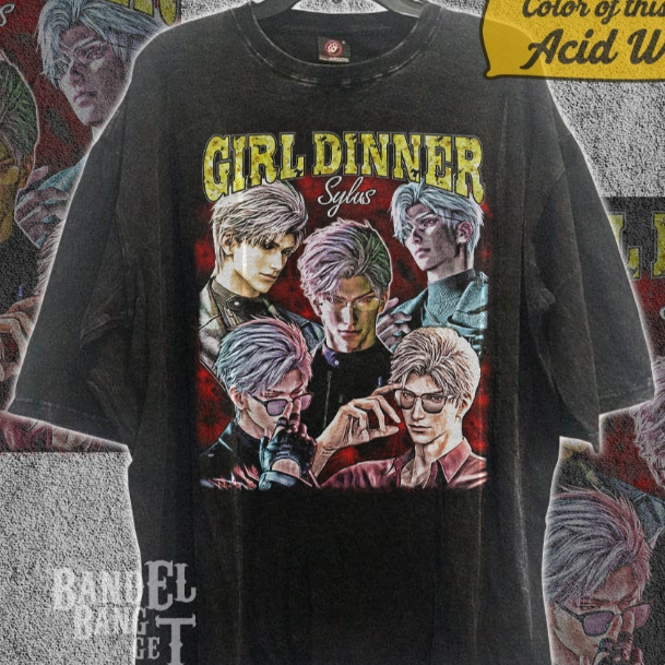 Girl Dinner Sylus Shirt, Acid Wash Oversized Shirt
