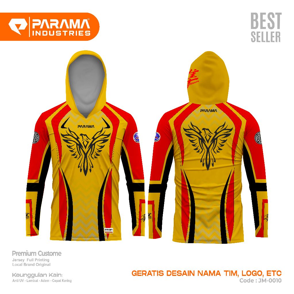 PARAMA Promo Jersey Hoodie Merpati Premium Gratis Custom Desain || Kaos Balap Japati Kolong PMTI