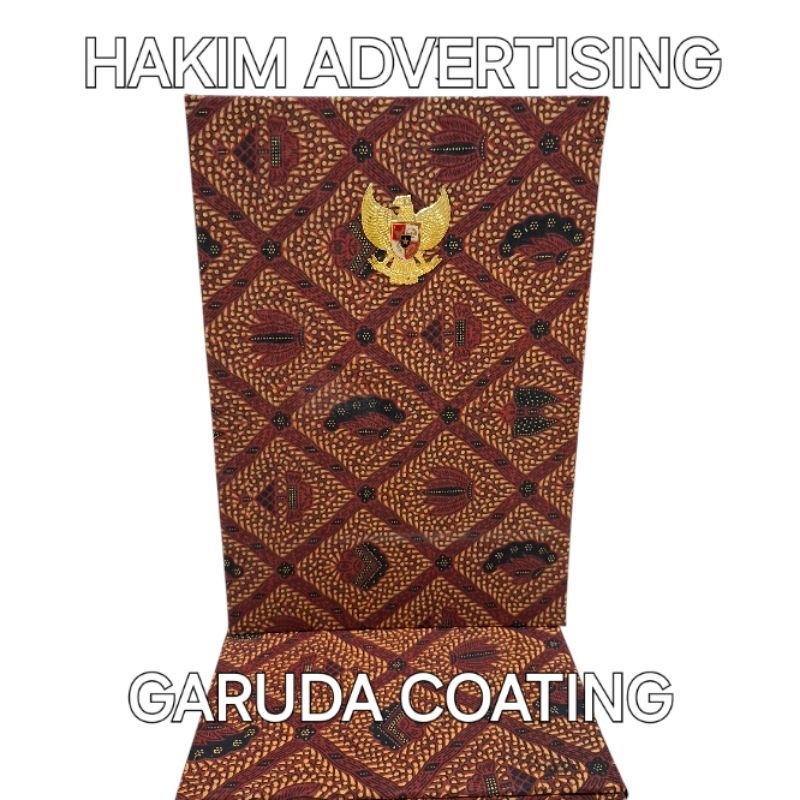 

Map batik upacara sekolah, kantor garuda pancasila kuningan coating ukuran 23cmx34cm(F4)