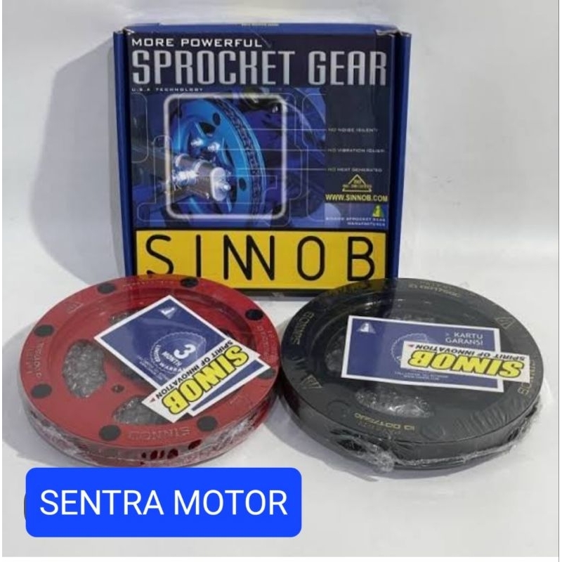 Gir/gear SINNOB vixion new + rantai depan 14T belakang 43T satu set