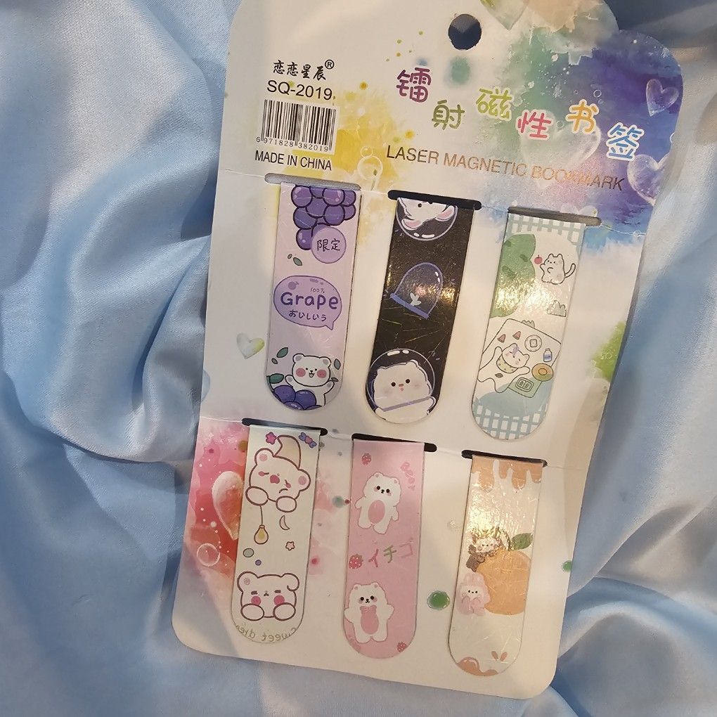 

[ LR 06 ] Penanda Buku Magnet 6pcs / Set 6pcsPembatas Buku Magnet