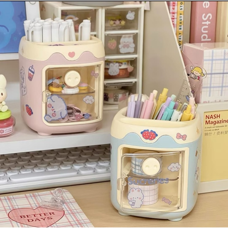 

My Stationery Tempat Pena Pensil Lucu Multifungsi / Kotak Pena Penyimpanan Kantor Tempat Pulpen Make Up Lucu