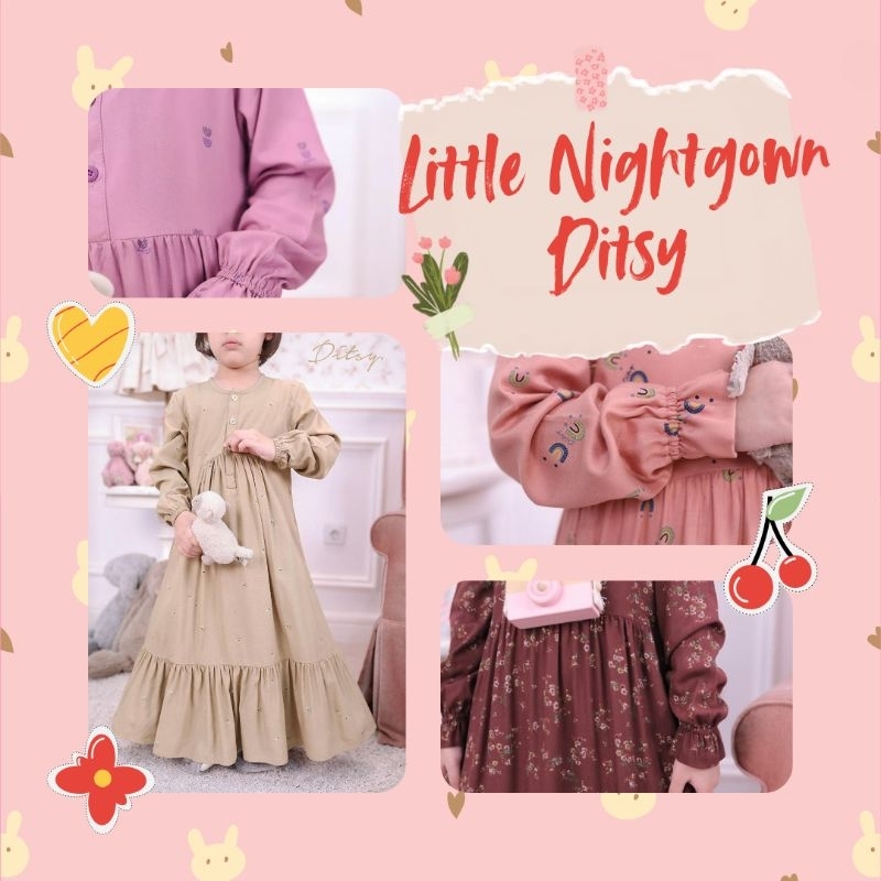 Little Nightgown Ditsy | Ditsy Desember 2024| Dress Anak Lucu Bahan Viscose Premium