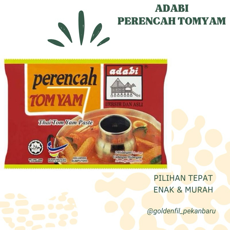 

Adabi Perencah Tomyam 40 grm RENCENG / Bumbu Tom Yam / Pasta Tom Yum Sachet 40 Gr