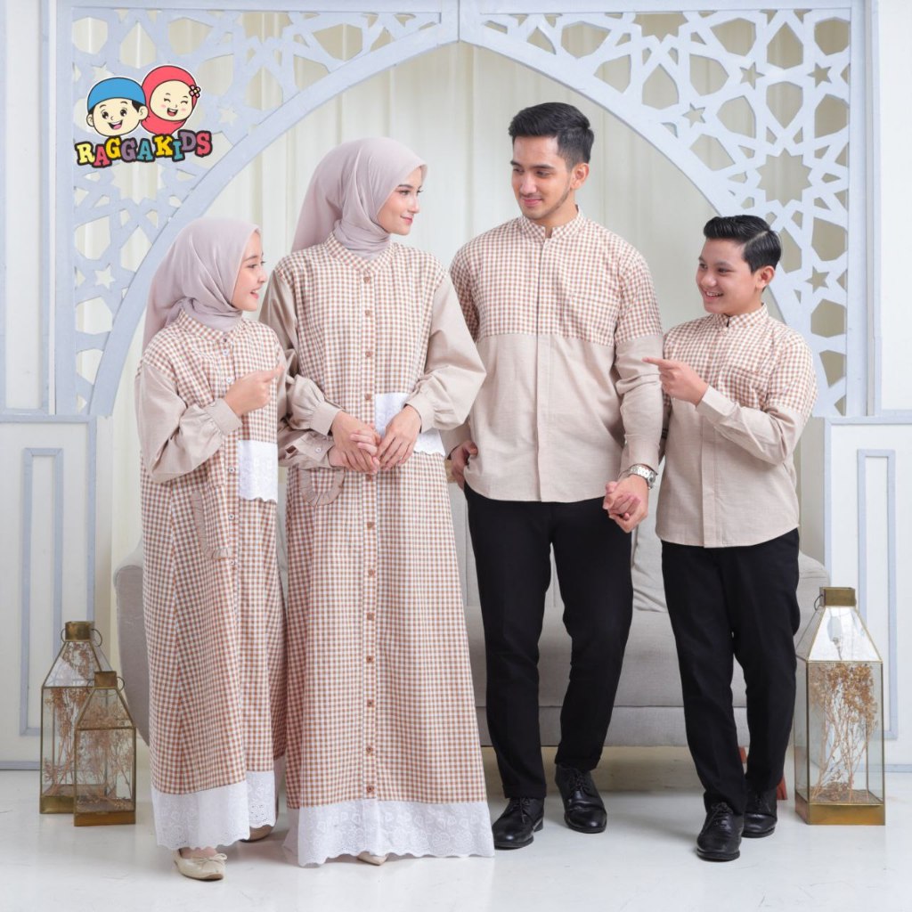 Raggakids gamis anak sarimbit keluarga Eid series - Koko anak Mocca