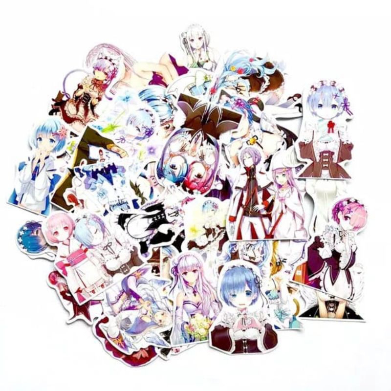

stiker pack anime series re life in a diffrent world from zero