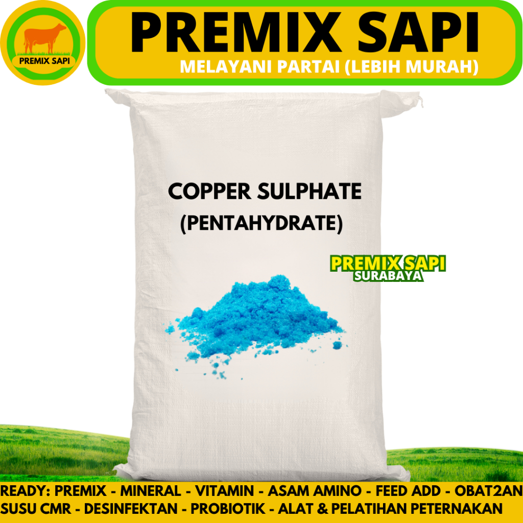 TERUSI 25 KG (1 SAK) - COPPER SULPHATE 25kg Prusi CuSO4 Tembaga Sulfat Tembaga Sulfate Cupri Sulfate