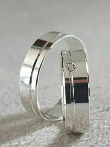 Cincin Palladium Couple Cincin Kawin dan tunangan pria wanita