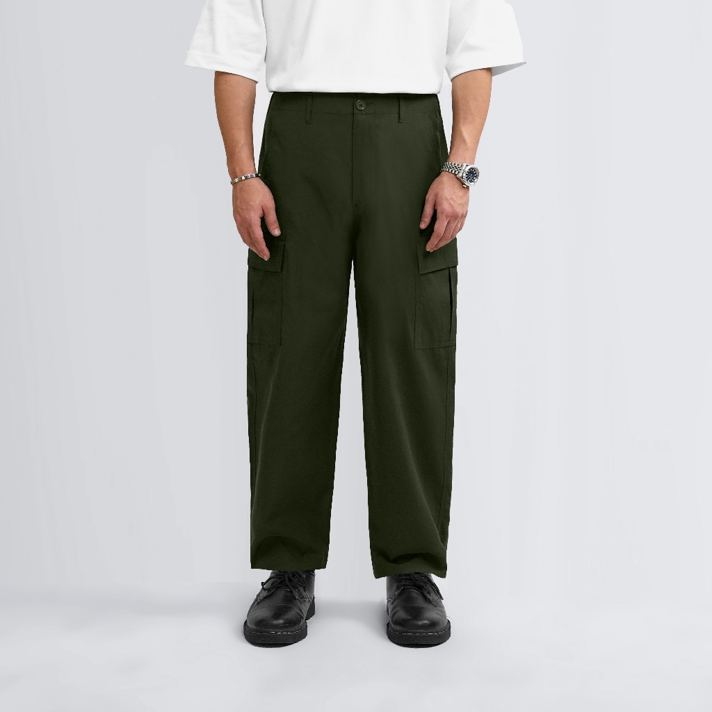 Kamaja - Cargo Long Pants Wide Loose Fit | Celana Panjang Cargo Pria