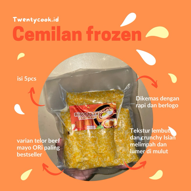 

frozen Risolmayo mozarella lumer isian telor beef (5pcs)