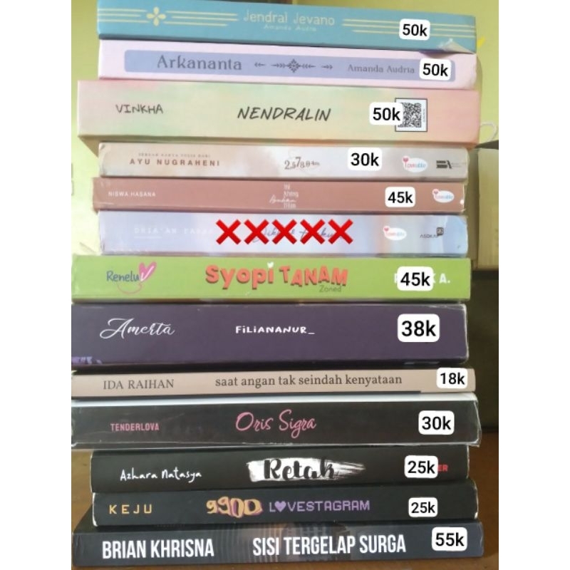 PREloved Novel Buku Murah Amerta | Sisi Tergelap Surga | Retak | 2.578 Km | Lovestagram Novel AU Wat