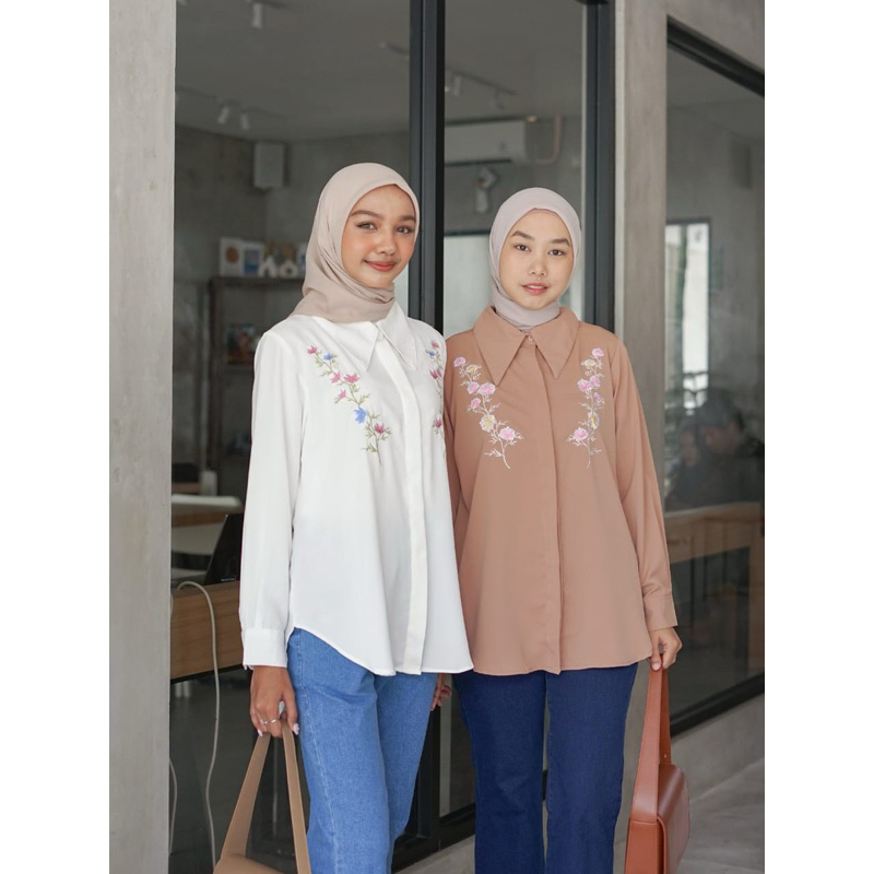 Ederra Zeya Shirt / Atasan Wanita / Kemeja Bordir
