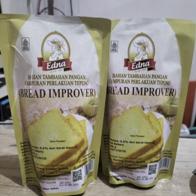 

Edna bread improver pelembut pengembang roti original kemasan 500gr