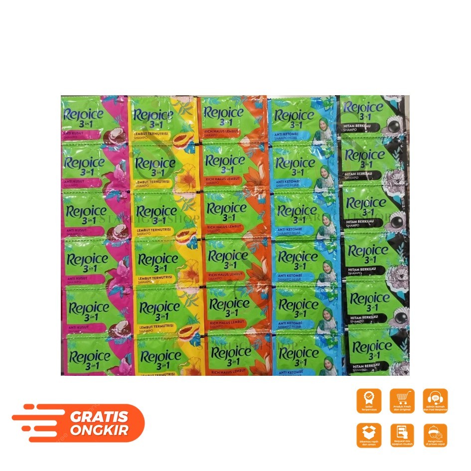 SAMPO REJOICE SACHET / 1 RENCENG ISI 12 / REJOICE SACHET 10ML