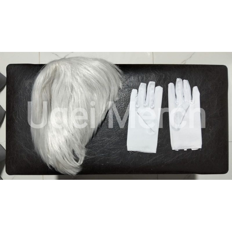 Wig Putih Ghostcos Pendek