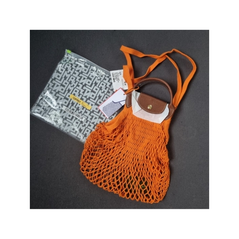 Le Pliage Filet, Tas Jaring2 Warna Oren, Size Normal Ori Butik