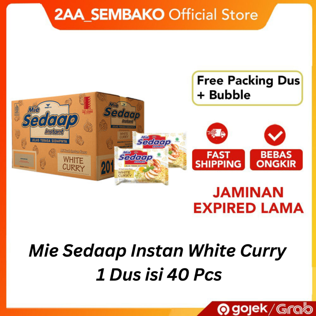 

Mie Sedaap Instan White Curry 1 Dus isi 40 Pcs