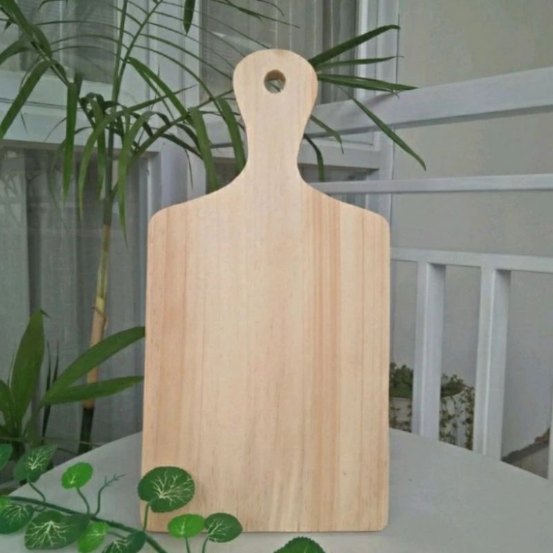 Talenan kayu kotak gagang Talenan buah sayur serbaguna