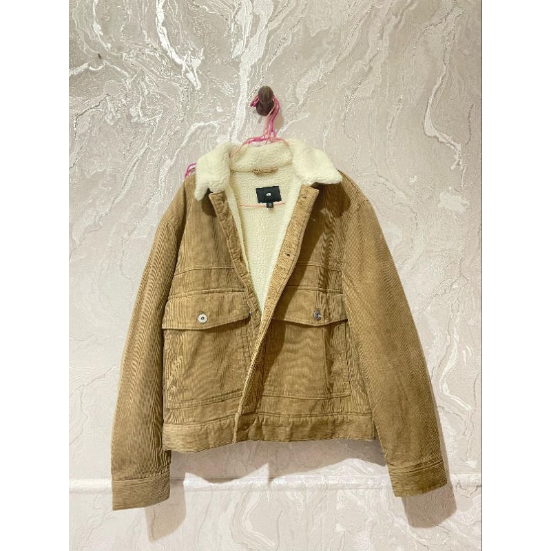 Jaket Korduroy Bulu Domba Imitasi