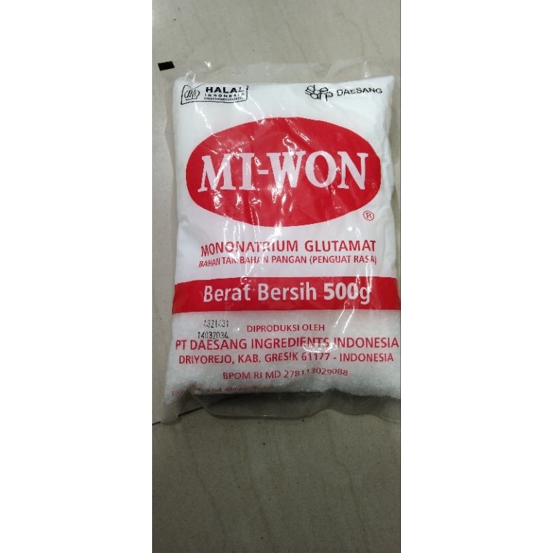 

Halal Won Mononatrium Glutamat Berat Besih 500g