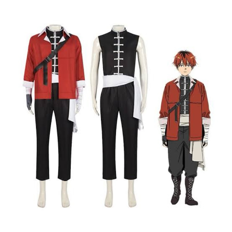 Kostum Cosplay Set Stark Karakter Anime Sousou no Frieren Jaket Rompi