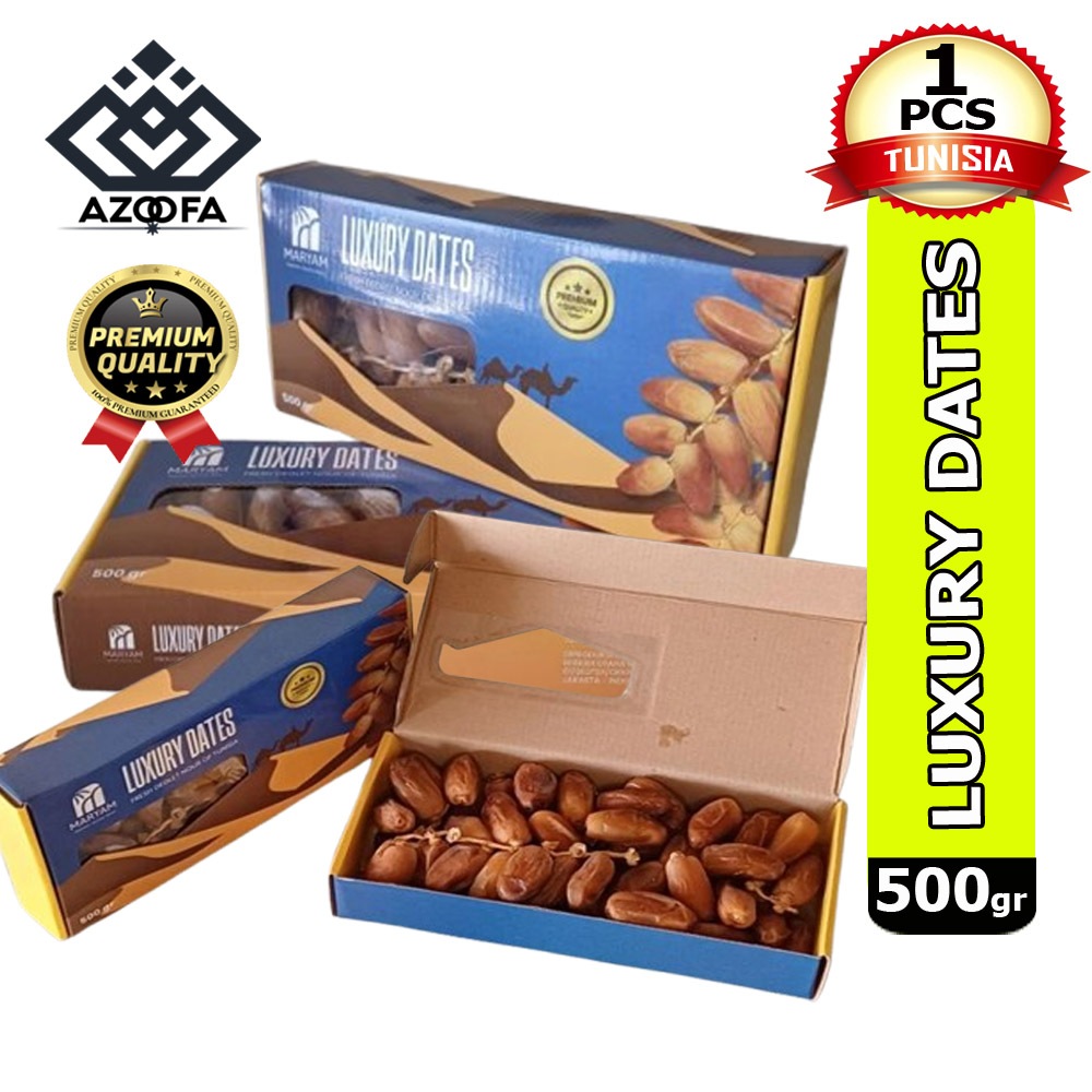 

Kurma Tunis Luxury Dates Maryam 500gr Exp Panjang