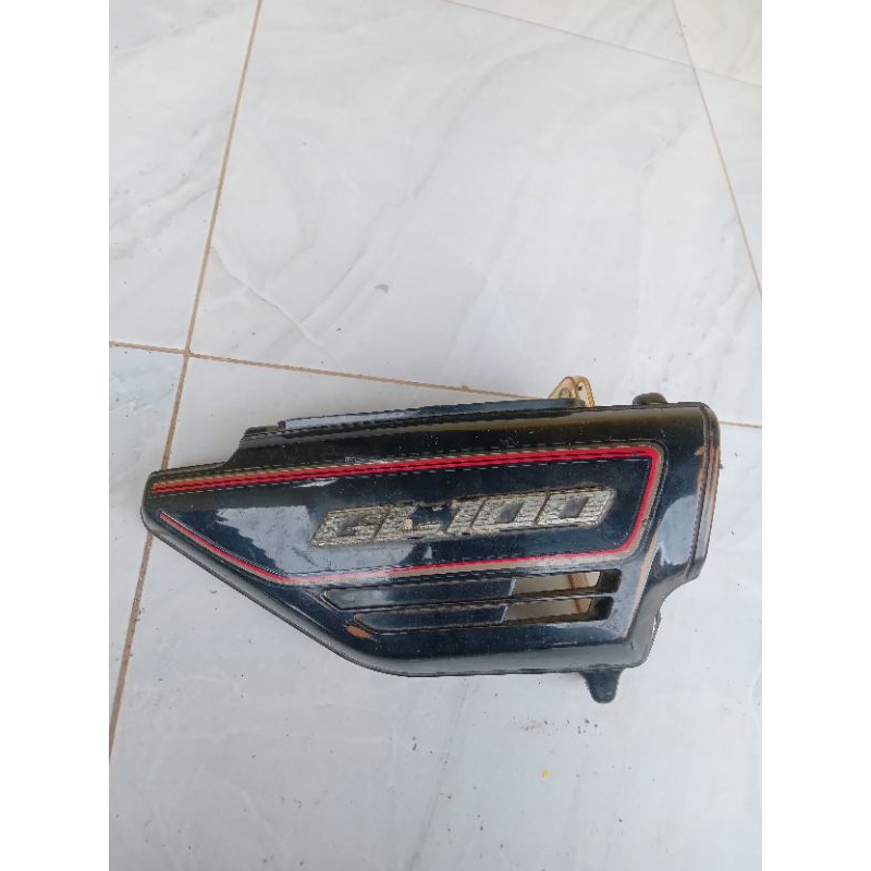 tempongan tepong Box aki gl100 original copotan utuh original paint set emblem ori