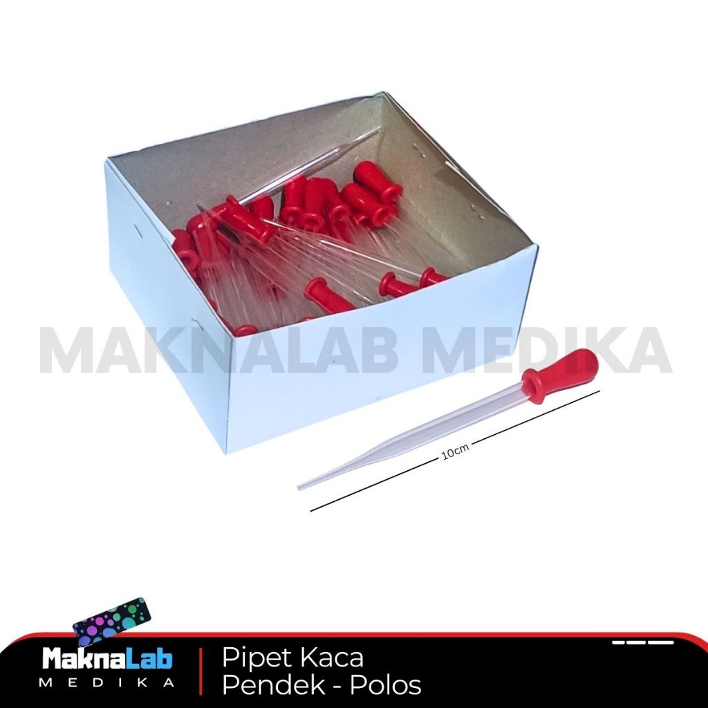 Pipet Tetes Kaca 10cm / Pipet Tetes Pendek - Kaca Tipis (Ecer)