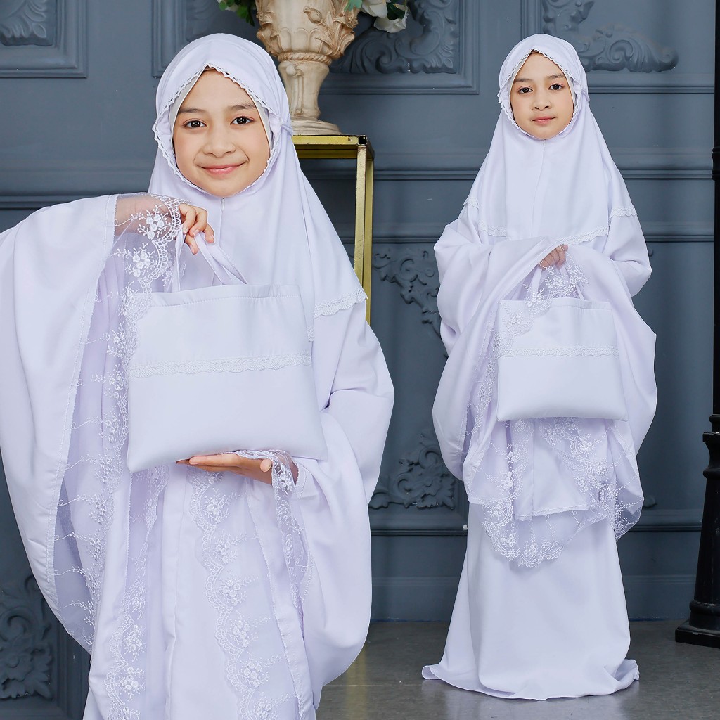 Baju Muslim Anak Perempuan Putih