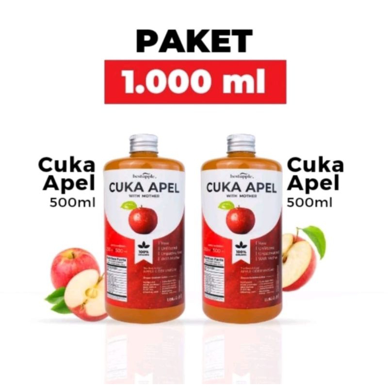 

BEST APPLE CUKA APEL || CUKA APEL PAKET 1.000 ML || CUKA APEL WITH MOTHER