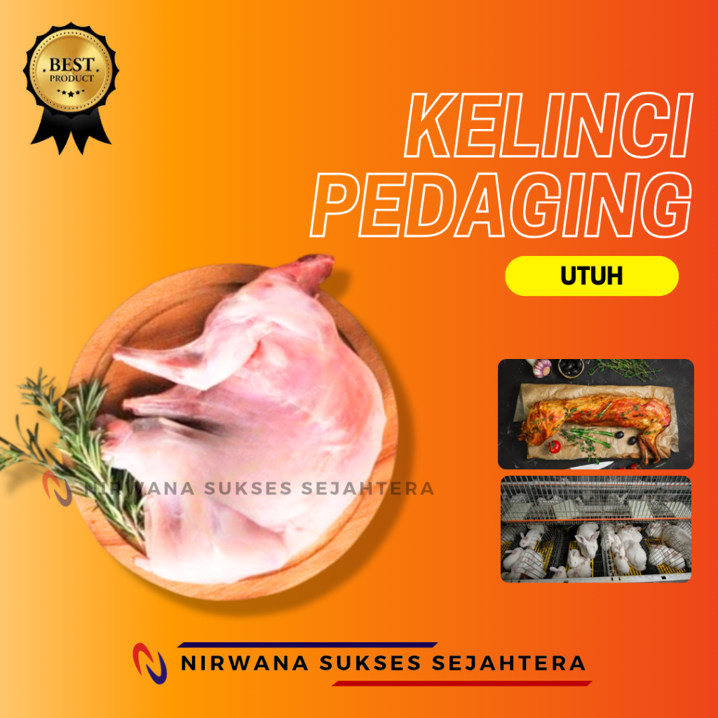 

KELINCI PEDAGING UTUH / WHOLE RABBIT MEAT