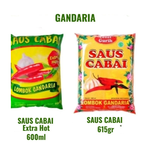 

LOMBOK GANDARIA Saus Cabai & Extra Hot - Saus Bantal