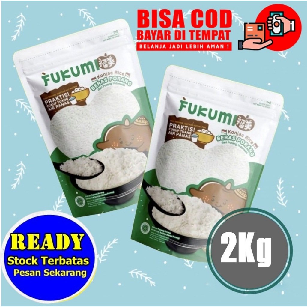 

PROMO TERLARIS!!! Fukumi Konjac Rice / Beras Shirataki Konnyaku 2 kg