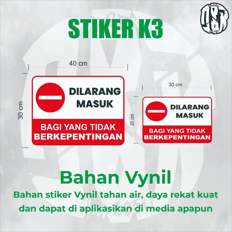 

STICKER PERINGATAN/STICKER DILARANG MASUK/STICKER VYNIL/STICKER PLANG/STICKER K3/STICKER KEREN