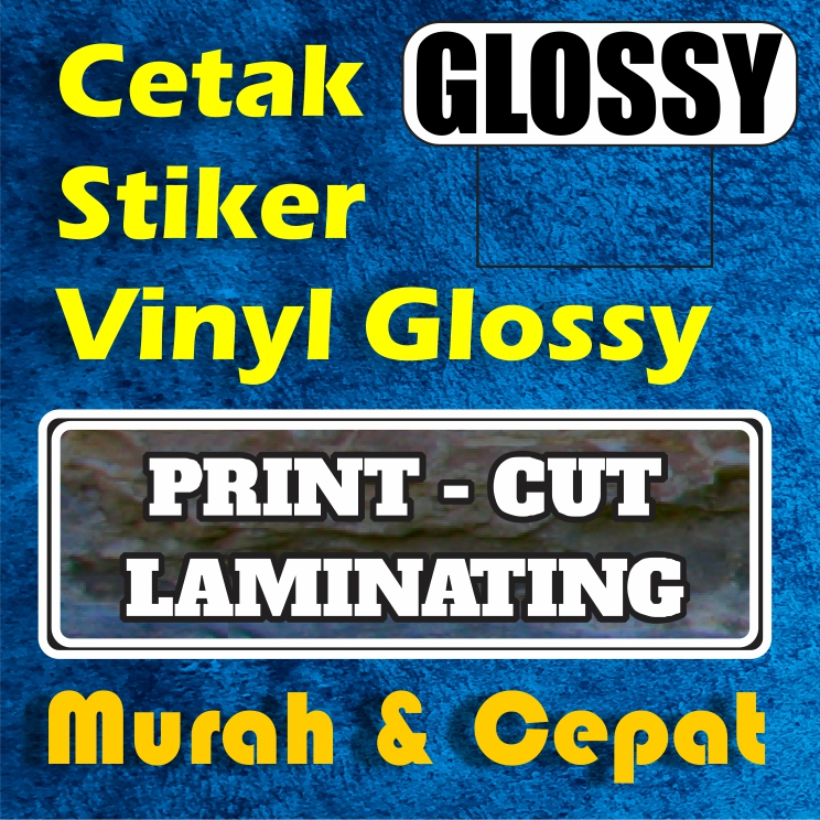 

Stiker vinyl glossy cetak stiker A3+ kemasan label tag foto label dll (minimal 5 lembar)