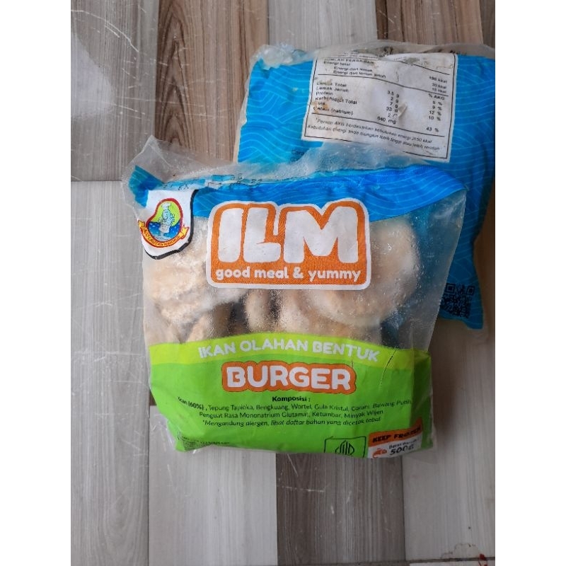 

ilm burger 500gr/ olahan ikan / jajanan sd