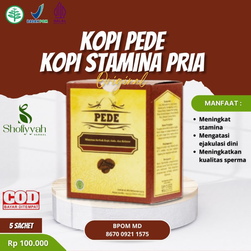 

Kopi pede original 5 sachet kopi stamina pria - BPOM dan HALAL MUI