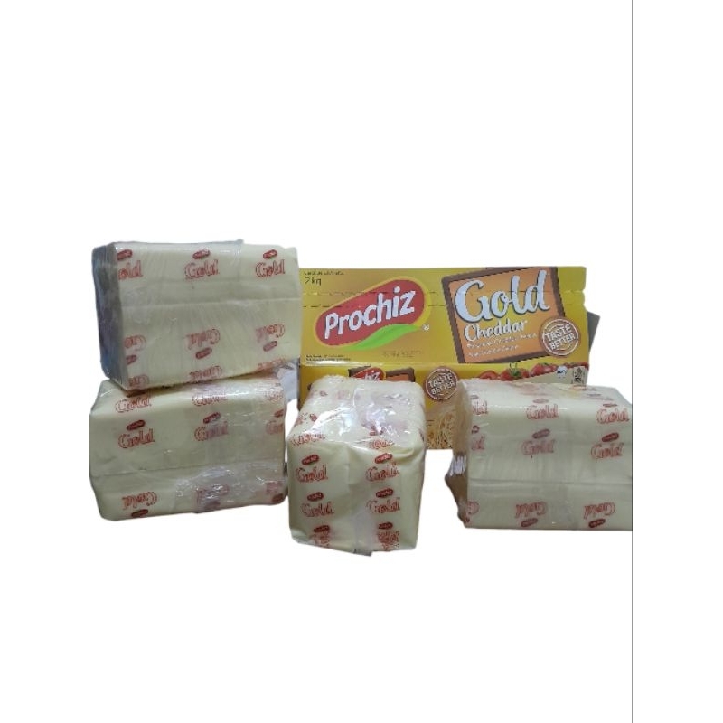 

KEJU PROCHIZ GOLD CHEDDAR REPACK -/+500 GRAM - KEJU PARUT - KEJU POTONGAN