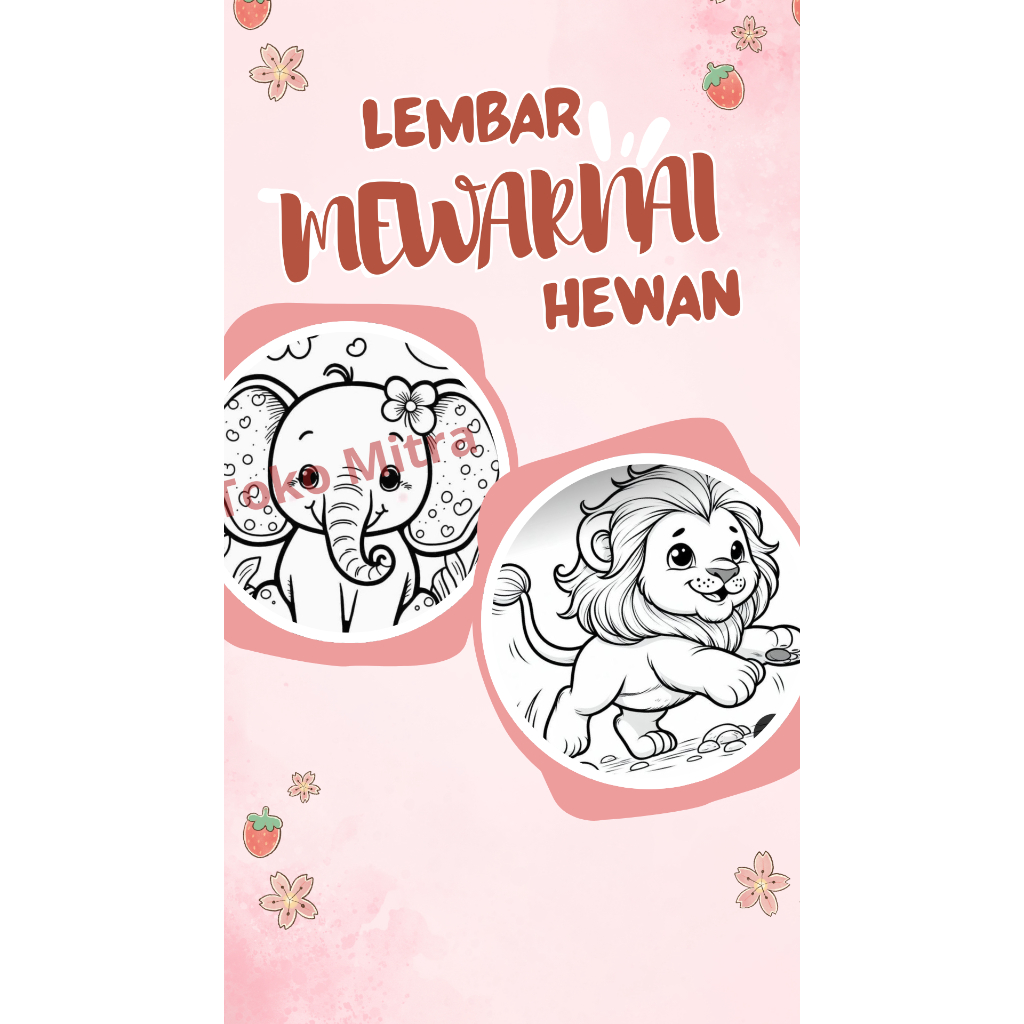 

LEMBAR MEWARNAI ANAK EDISI HEWAN LUCU A5 A4