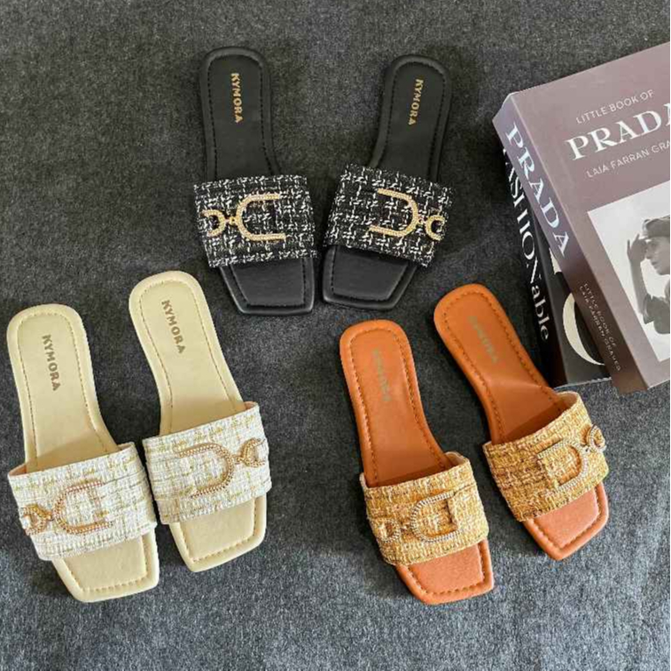 PROMO SANDAL SELOP KYMORA PREMIUM FLAT
