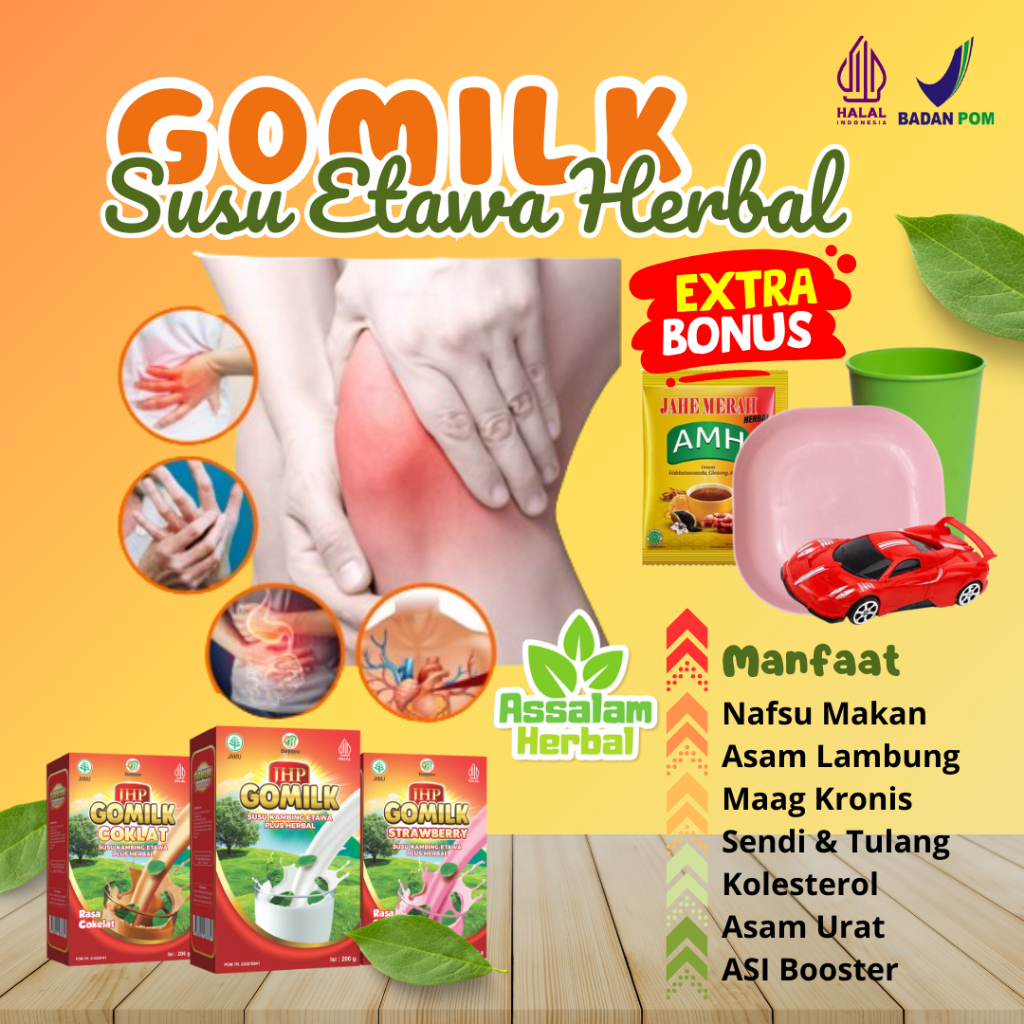 

GOMILK Susu Kambing Etawa Plus Herbal Atasi Nyeri Tulang Sendi Pinggang Rematik Asam Urat Kolesterol